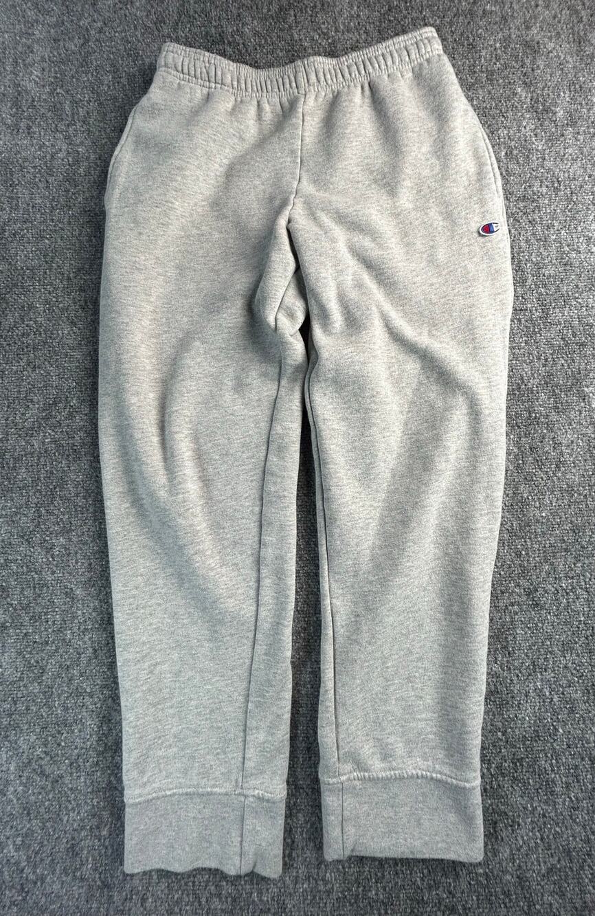 Champion Gray Fleece Jogger Sweatpants Men's Small Athletic Logo